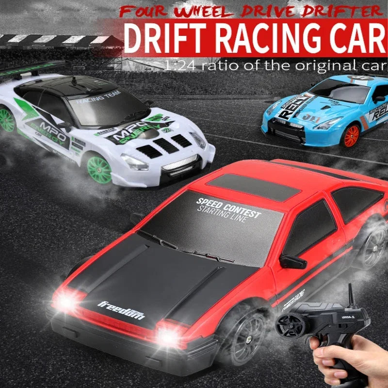 2.4GHz High-Speed 4WD Drift RC Car - AE86 Model GTR Remote Control Vehicle for Children, Ideal Christmas Gift